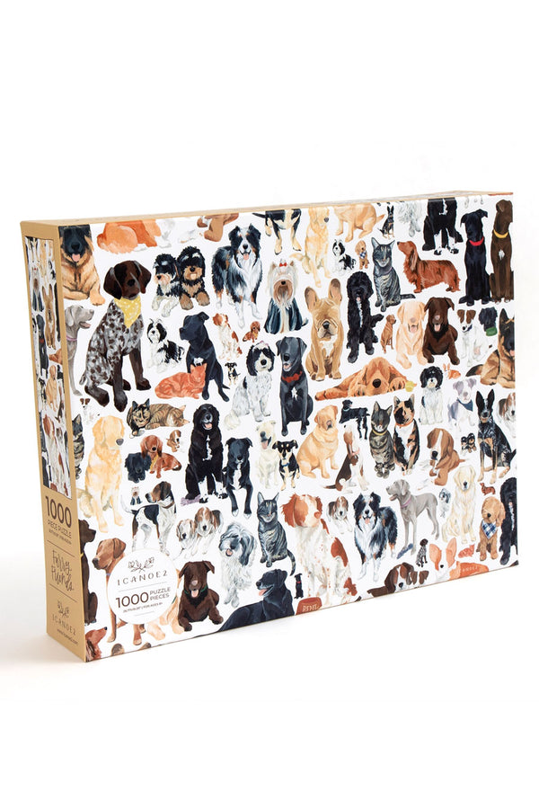 1000 piece jigsaw puzzle of dogs and cats.
