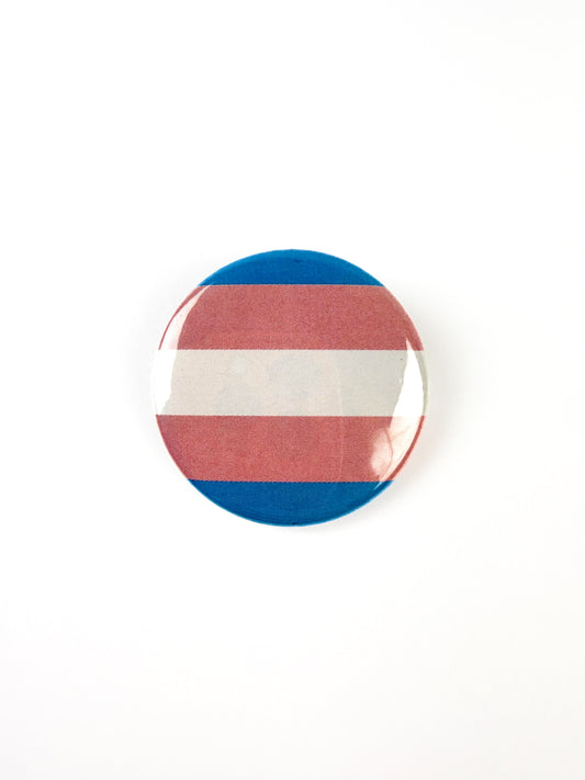 Trans Flag Pinback Button