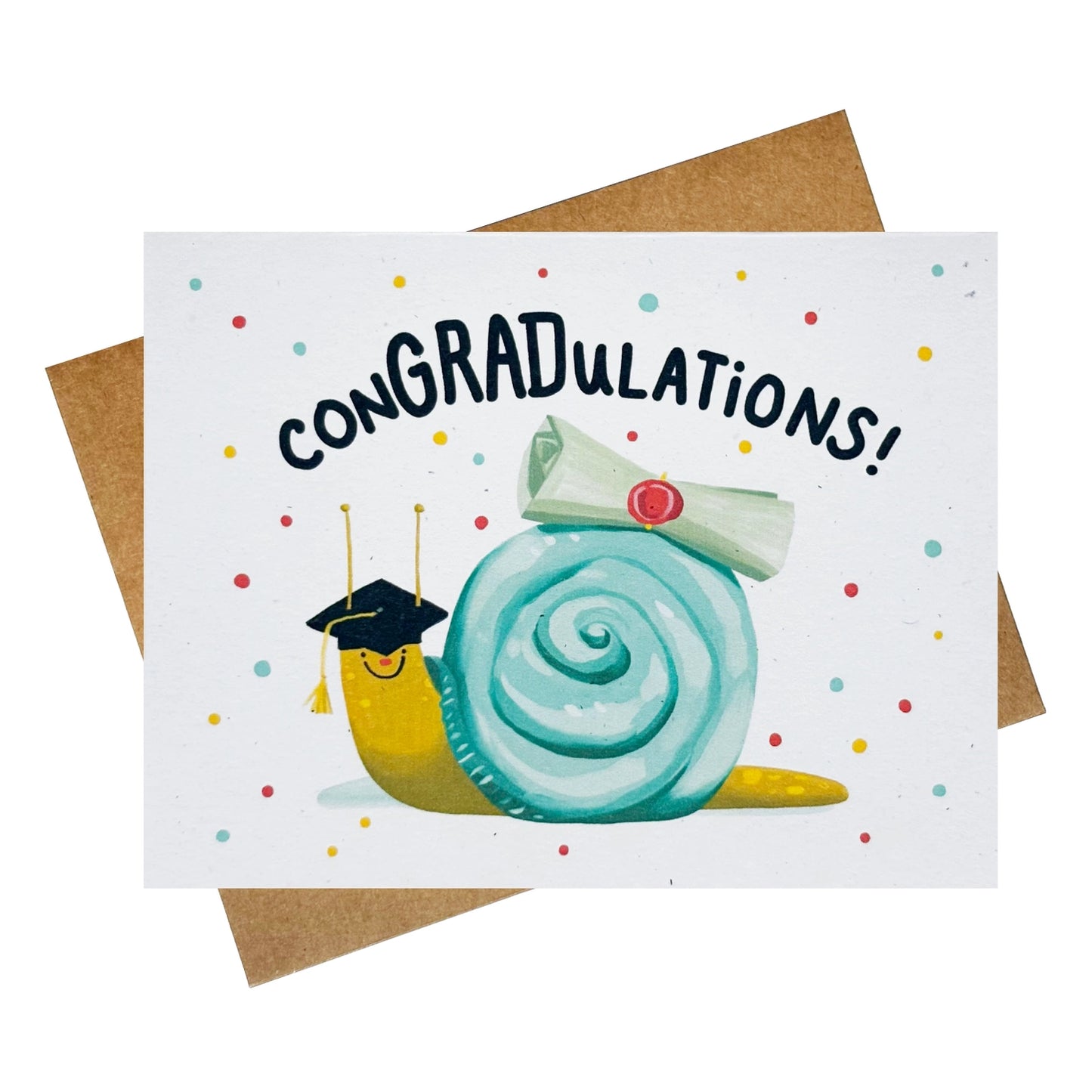 Graduation Snail Congrats Card