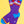 Load image into Gallery viewer, One pair of purple mid calf athletic socks with a blue heel and toe. Across the toes there is yellow and red stirpes. Across the top there is White, blue, green, yellow, pink, and red stripes. The socks say I Heart Drag in white lettering. Yellow background.
