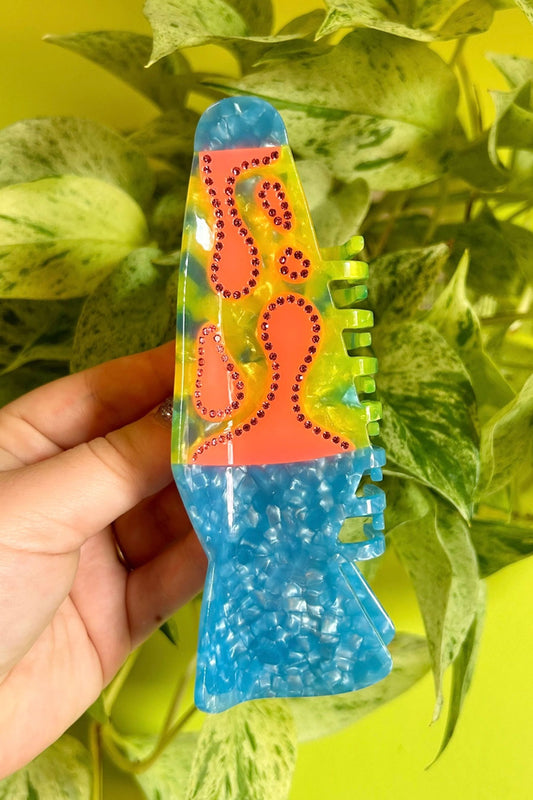 Rhinestone Lava Lamp Hair Claw