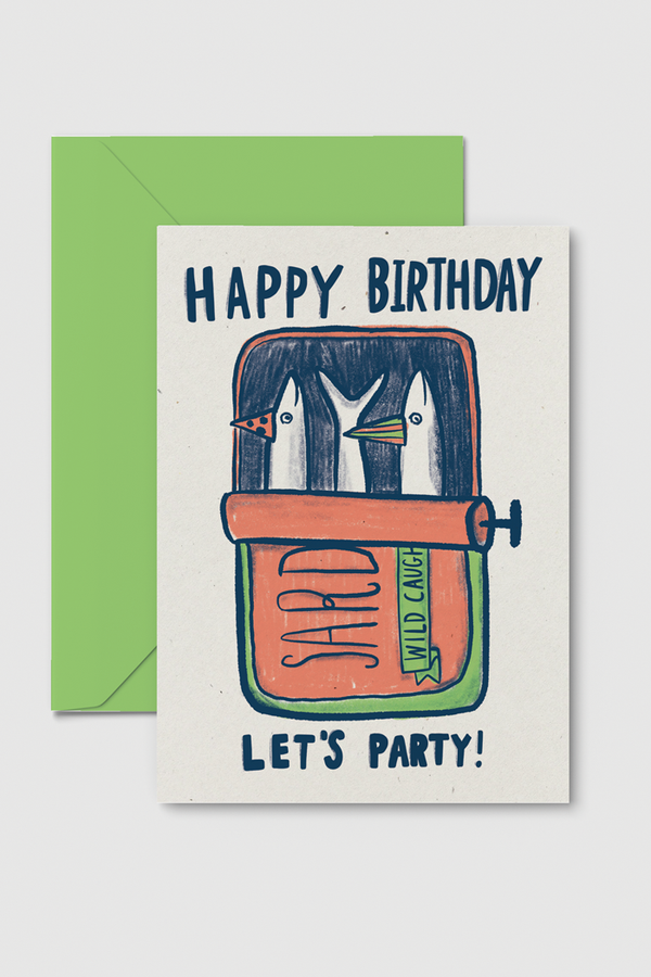Birthday Sardine Party Card