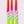 Load image into Gallery viewer, Three pack of slim tapered, hand dyed, and twisted candles in orange, pink, blue, and lime green gradient.
