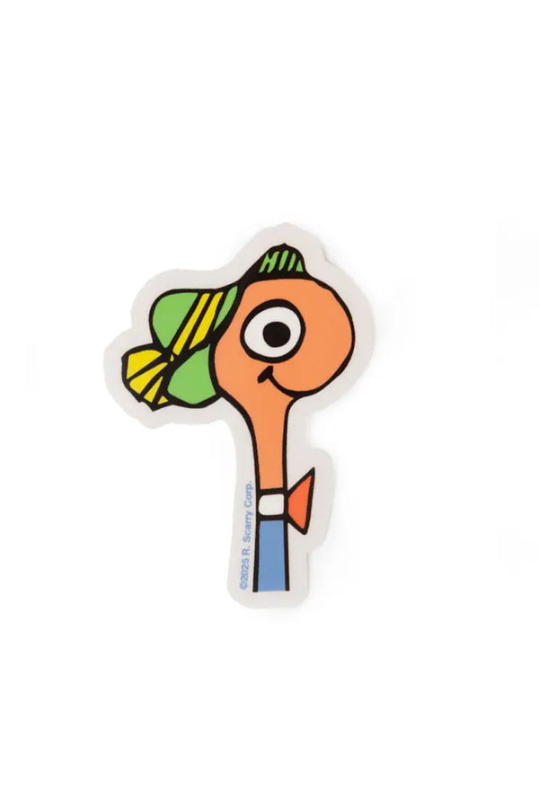 3P4 x Richard Scarry® - Lowly Worm Bust Sticker