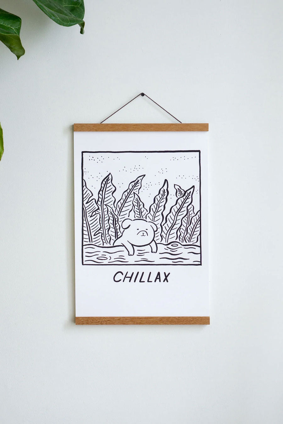 Magnetic print frame hanging on a white wall. Print not included.