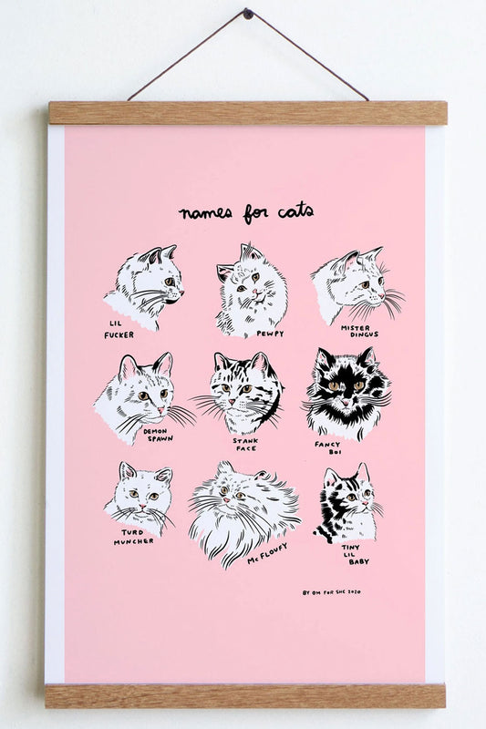 Names for Cats Print:  12" x 18"