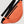 Load image into Gallery viewer, Nylon crescent shaped fanny pack in orange. Black straps.
