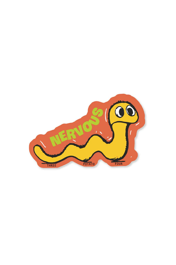 Nervous Worm Sticker