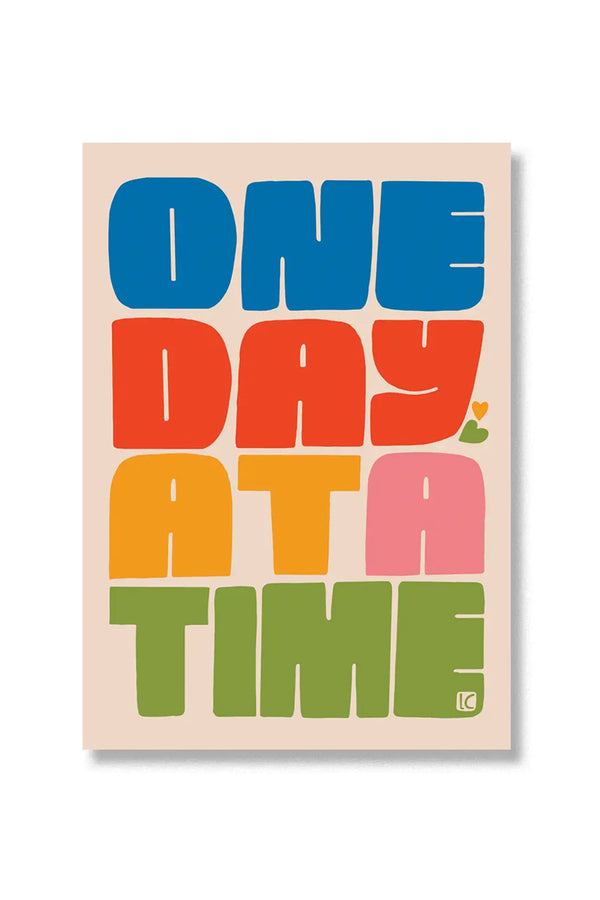 One Day at a Time Large Sticker