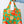 Load image into Gallery viewer, Reusable tote bag. Green net design with oranges and orange juice printed all over iti.

