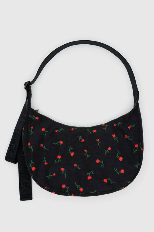 Medium Nylon Crescent Bag - Painted Wildflower