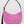 Load image into Gallery viewer, Pink nylon crescent shaped cross body bag with black straps.
