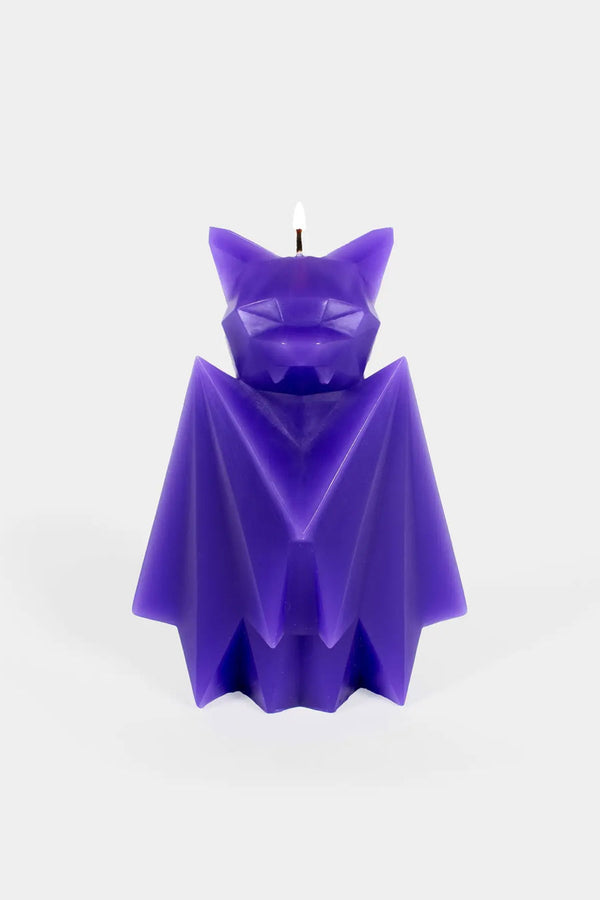 PyroPet Blaka Bat Skeleton Candle - 7" Tall, Purple