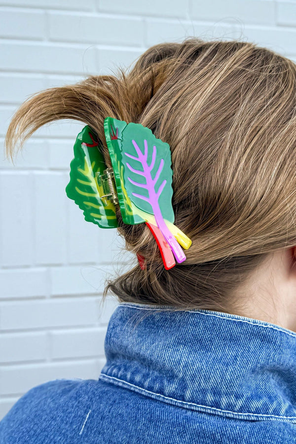 Rainbow Chard Hair Claw