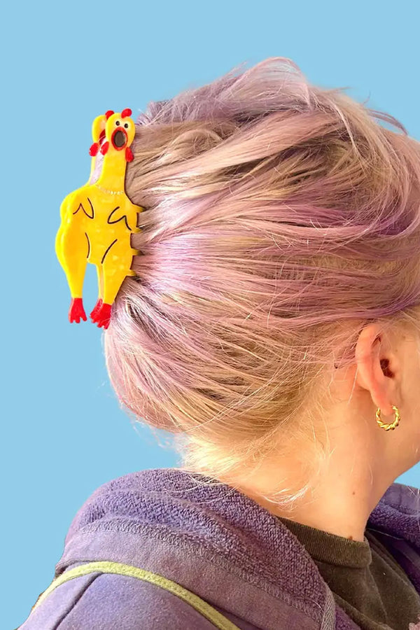 Rubber Chicken Hair Claw