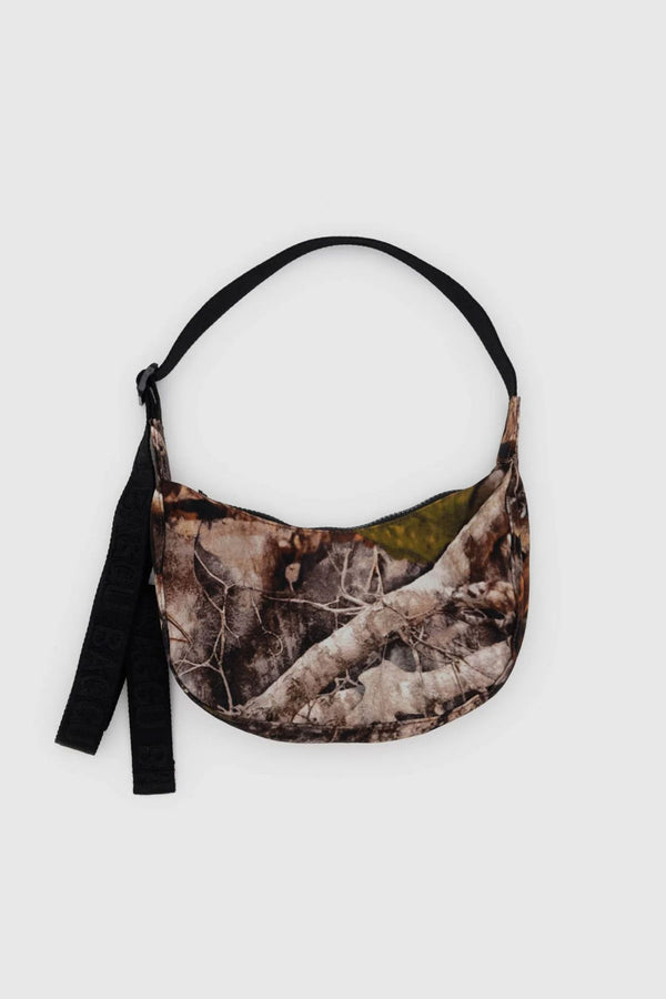 Small Nylon Crescent Bag - Photo Forest