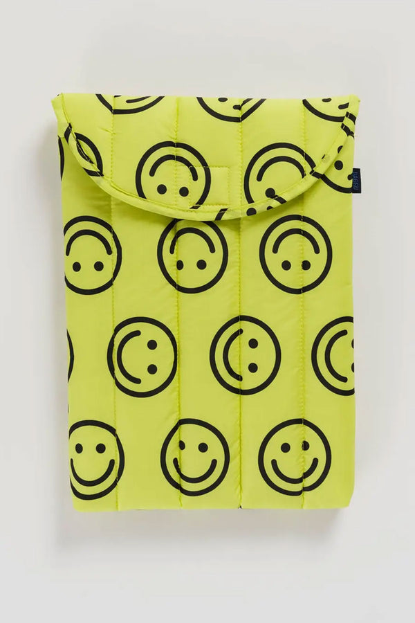 Puffy Laptop Sleeve 13"/14" - Yellow Happy