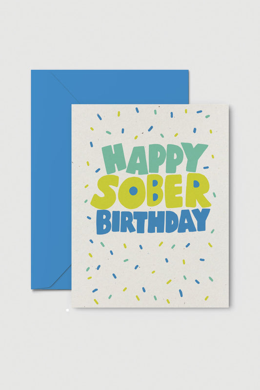 Happy Sober Birthday Card