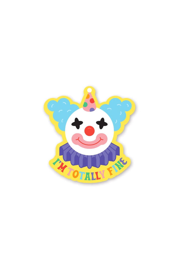 I'm Totally Fine Clown Mini Sticker