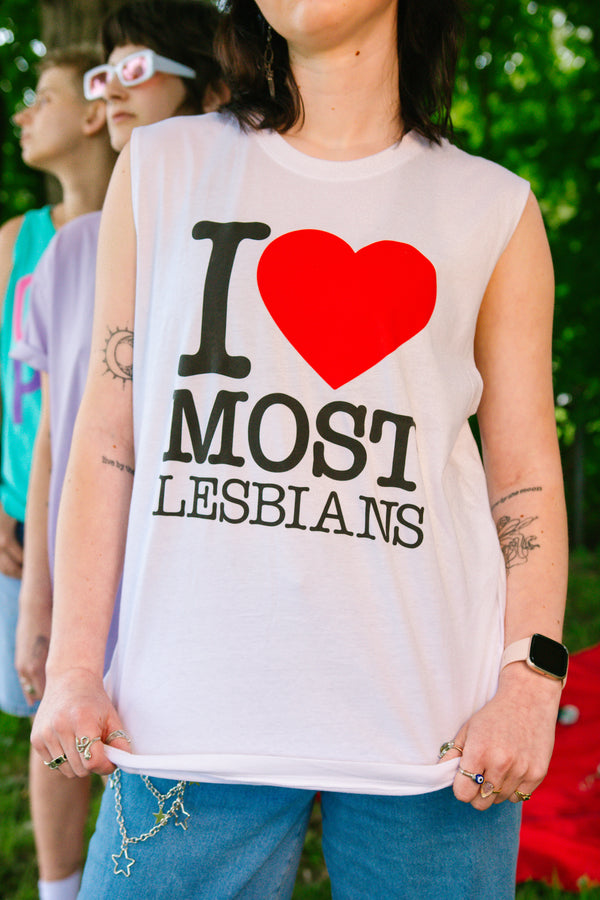 I Heart Most Lesbians Muscle Tank