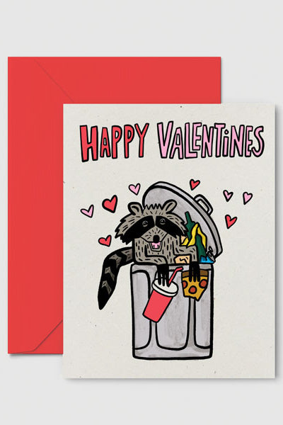 Valentine Raccoon Love Card