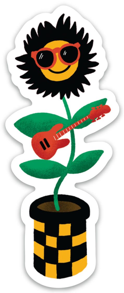 Dancing Flower Sticker