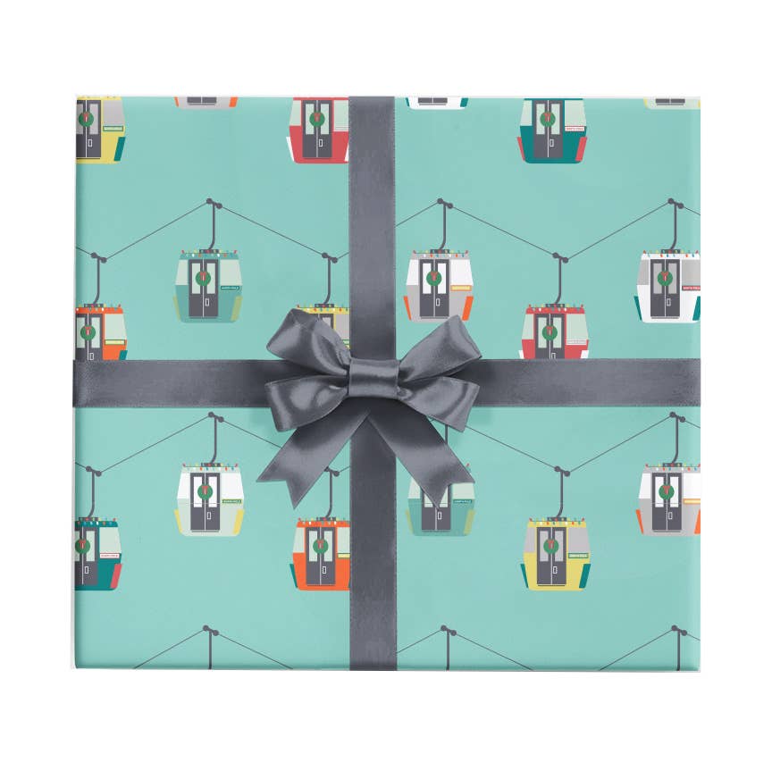 Gondolas Christmas Wrapping Paper Sheet