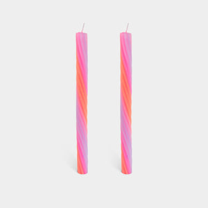Rope Candle Sticks by Lex Pott - Orange (2 pack)