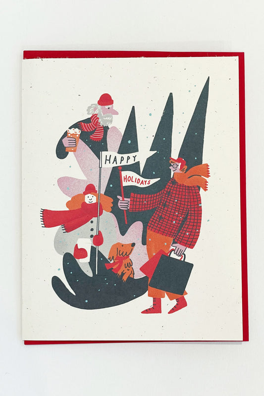 Happy Holiday Cozy Shoppers Card