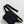 Load image into Gallery viewer, A black fanny pack with black straps on a white background.
