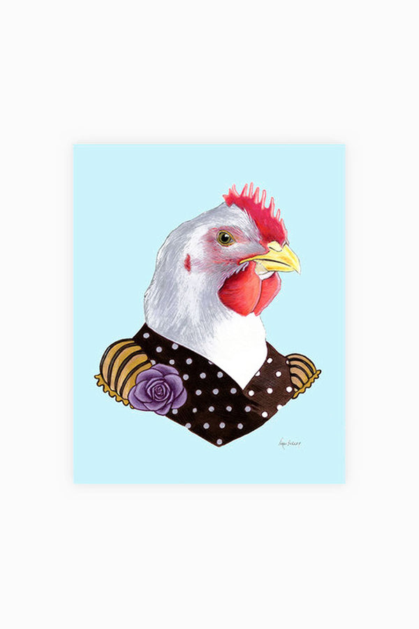 Hen Print 8x10